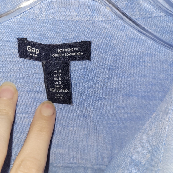 GAP Blue Linen Buttonup Shirt - Picture 3 of 3